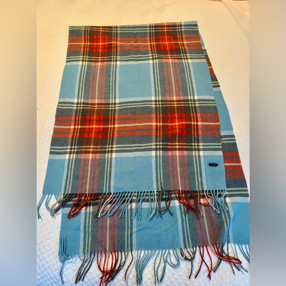 J. Crew substantial wool plaid scarf/shawl